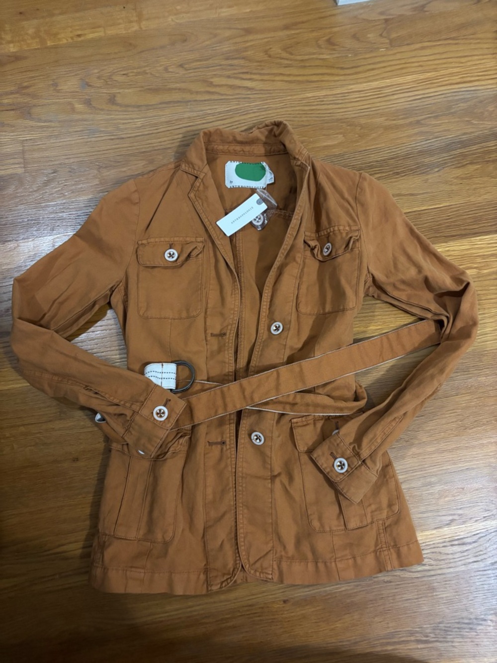 Anthropologie Women's Utility Jacket in Rust Brown